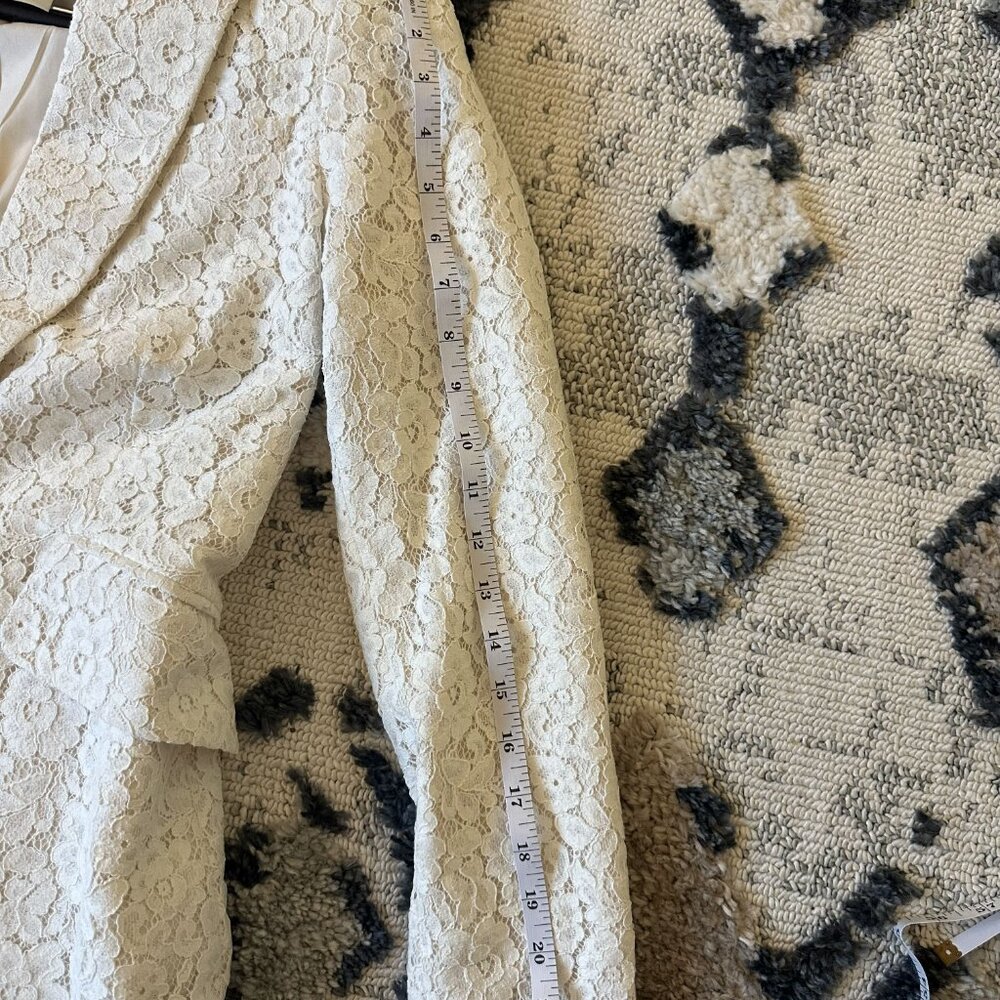 Anthropologie BHLDN Burton Suit Jacket White Lace Size 0 - Picture 6 of 11